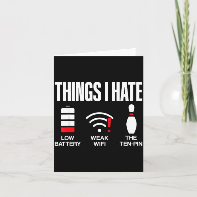 Cartão Coisas de Ciência da Computação que Eu Odeio Bater (Frente)