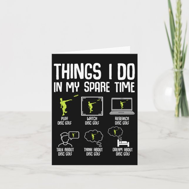 Cartão Coisas De Golfe De Disco Que Eu Faço Em Meus Homen (Frente)