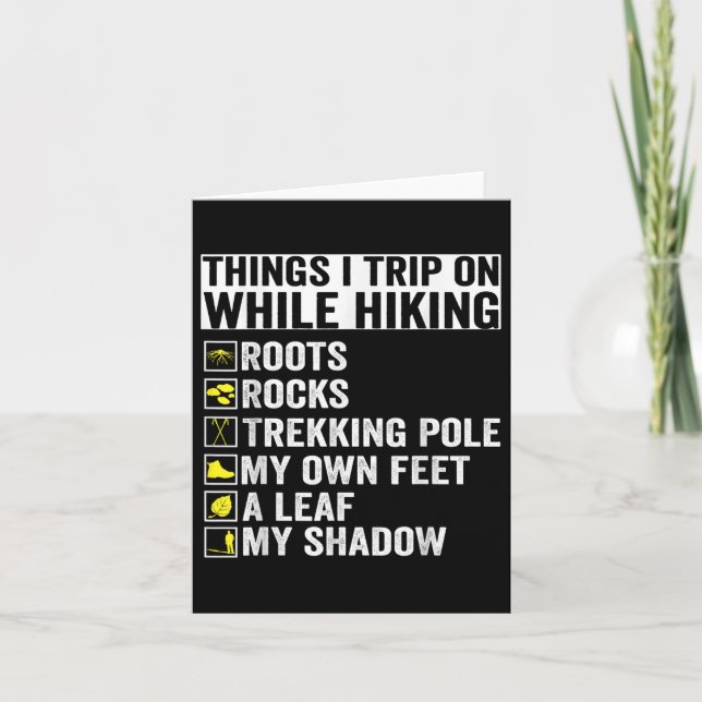 Cartão Coisas Em Que Eu Viajo Enquanto Caminho Roots Root (Frente)