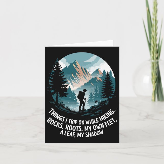 Cartão Coisas Em Que Viajo Enquanto Caminho (Frente)