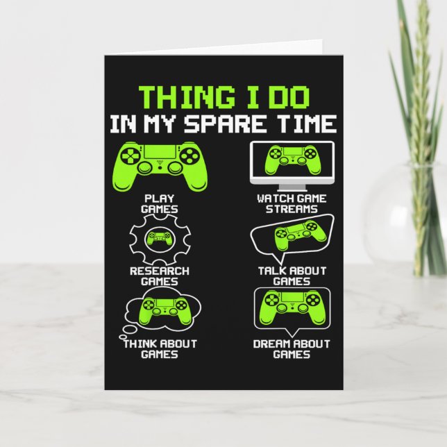 Cartão Coisas Engraçadas Que Eu Faço No Meu Tempo De Uso  (Frente)