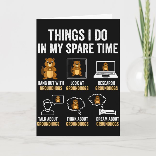 Cartão Coisas Engraçadas Que Faço No Meu Tempo Livre Humo (Frente)