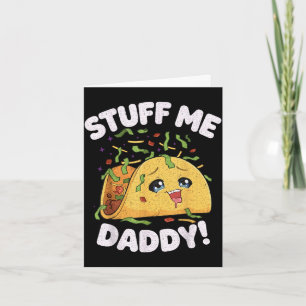 Cartão Coisas papai engraçado travesso taco kawaii cinco