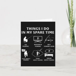 Cartão Coisas Que Eu Faço No Meu Tempo Livre Pescar Engra