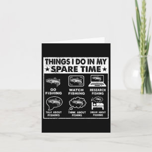 Cartão Coisas Que Eu Faço No Meu Tempo Livre Pescar Engra
