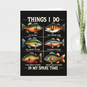 Cartão Coisas que faço no meu tempo livre Piadas de Pesca
