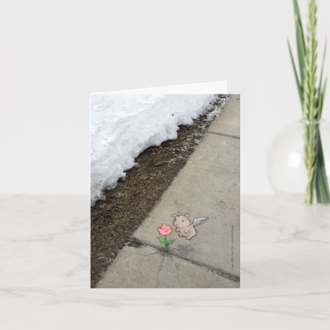 Cartão coisas tão improváveis quanto a primavera (Frente)
