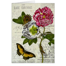 Cartão Colagem bonito do vintage