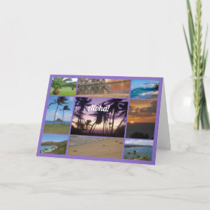 Cartão Colagem da foto de Oahu, Havaí