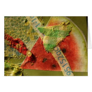 Cartão Colagem da melancia