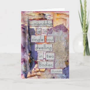 Cartão Colagem de Amizade A Amizade É Uma Alma Solteiro