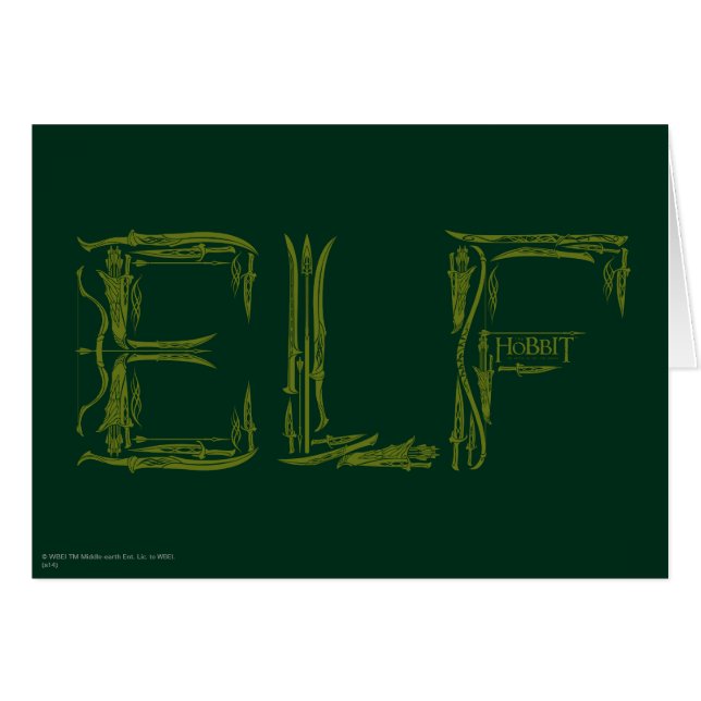 Cartão Colagem de Armas Elf (Frente Horizontal)