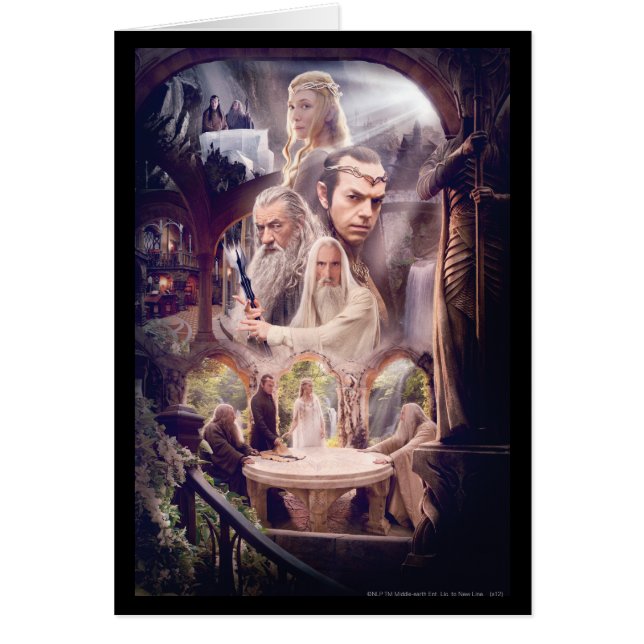 Cartão Colagem de Caracteres Rivendell (Frente)