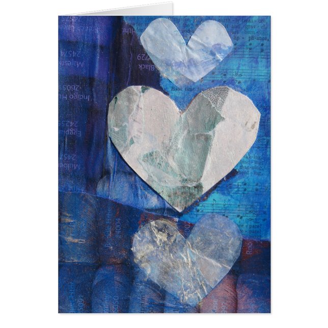 Cartão Colagem de Corações (Frente)