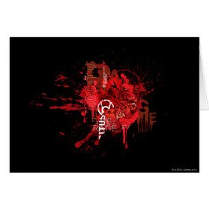 Cartão Colagem de Corpos de Lanterna Vermelha