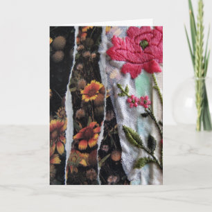 Cartão Colagem de Flores, Aniversário