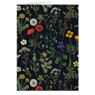 Cartão Colagem de flores silvestres