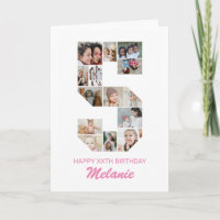 Colagem de Fotografias do Número 5 de Aniversário