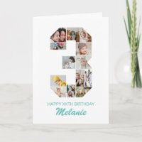 Colagem de Fotografias Número 3 do aniversário de