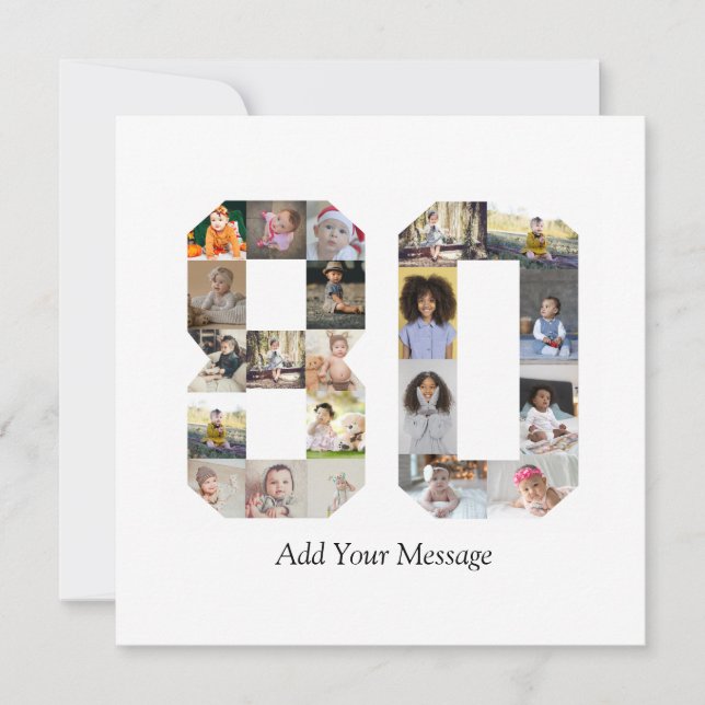 Cartão Colagem de Fotografias Número 80 (Frente)