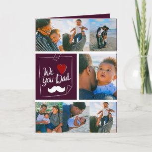 Cartão Colagem de Fotografias Personalizada 7 Primeiro Di
