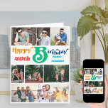 Cartão Colagem de Fotos 10 Nome de Imagem e Qualquer Idad<br><div class="desc">Cartão de aniversário grande personalizado que contém até 10 fotos diferentes e você também pode incluir um dentro de mensagem personalizado O modelo de foto está pronto para que você adicione suas fotos trabalhando da esquerda para a direita em linhas de cima para baixo, que são exibidas em paisagens horizontais,...</div>