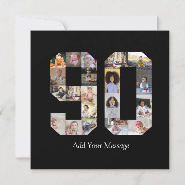 Cartão Colagem de Fotos 90 (Frente)