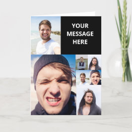 Cartão Colagem de Fotos Coloque seu rosto em um