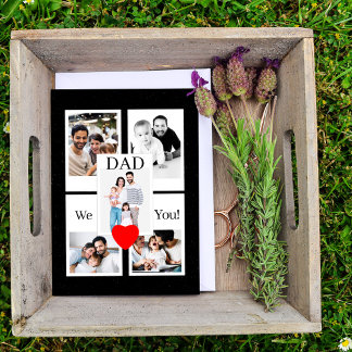 Cartão Colagem De Fotos De 45 Anos Para Pai