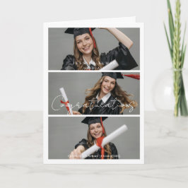 Cartão Colagem de Fotos de Conclusão de Curso Graduado Pa