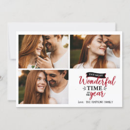 Cartão Colagem de fotos de Feriado Vermelho da melhor épo