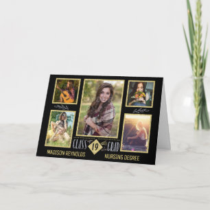 Cartão Colagem de Fotos de Formando de Segundo grau de Gr