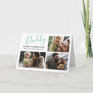 Cartão Colagem de Fotos do Dia de os pais Feliz Moderno