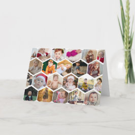 Cartão Colagem de Fotos do Hexagon