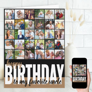 Cartão Colagem de Fotos do Tio 31 Imagens Feliz Aniversár