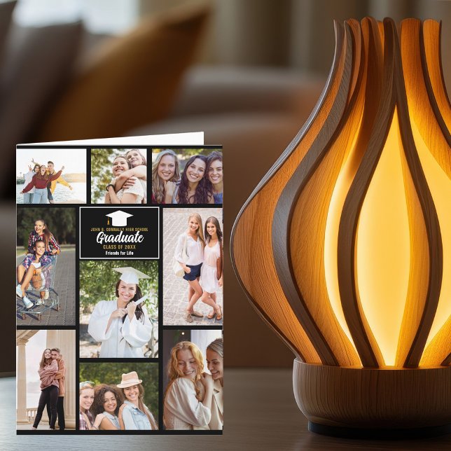 Cartão Colagem de Fotos do Último Ano da Melhor Amiga 202 (Criador carregado)