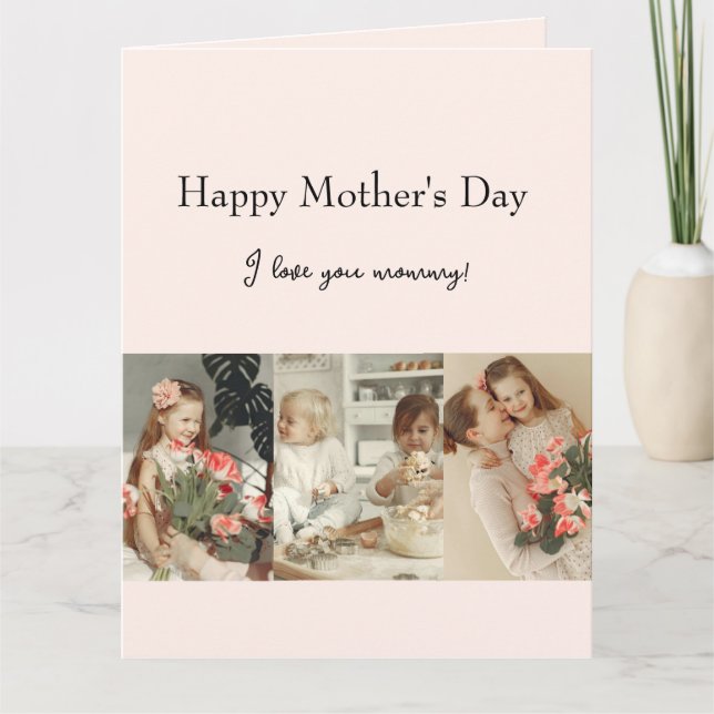 Cartão Colagem de Fotos e Mensagem - Presente Personaliza (Frente)