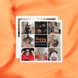 Cartão Colagem de Fotos Feliz Halloween Simples<br><div class="desc">Caligrafia moderna.</div>