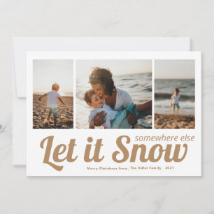 Cartão Colagem de Fotos Natal Let it Snow