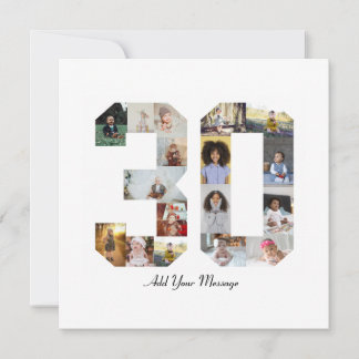 Cartão Colagem de Fotos Número 30