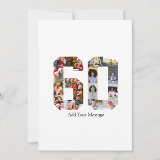 Cartão Colagem de Fotos Número 60