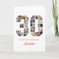 Colagem de Fotos Personalizada do Número 30 do ani