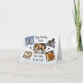 Cartão Colagem de Fotos Personalizada do Pai Feliz 5 do D