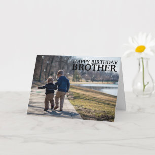 Cartão Colagem de Fotos Personalizada Irmão Aniversário Q