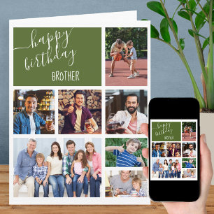 Cartão Colagem de Fotos Personalizadas de Aniversário Irm