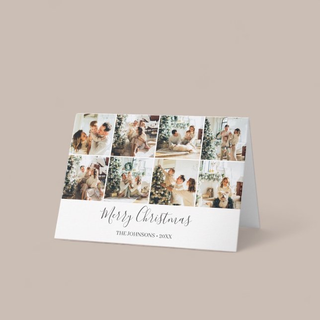 Cartão Colagem de Fotos Simples Feliz Natal (Criador carregado)
