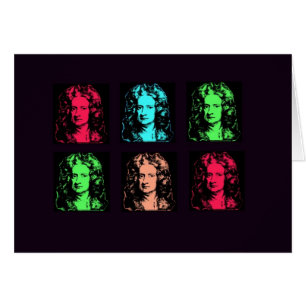Cartão Colagem de Isaac Newton