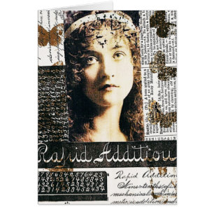 Cartão Colagem de mídia mista