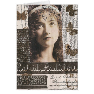 Cartão Colagem de mídia mista de adição rápida