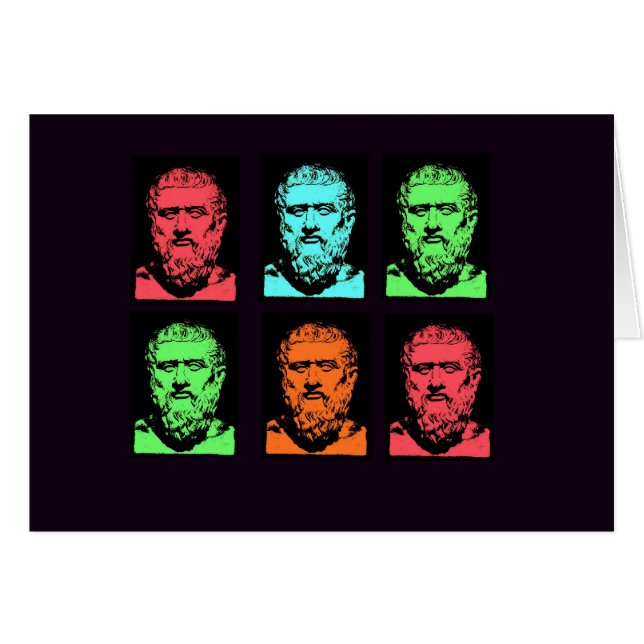 Cartão Colagem de Plato (Frente Horizontal)